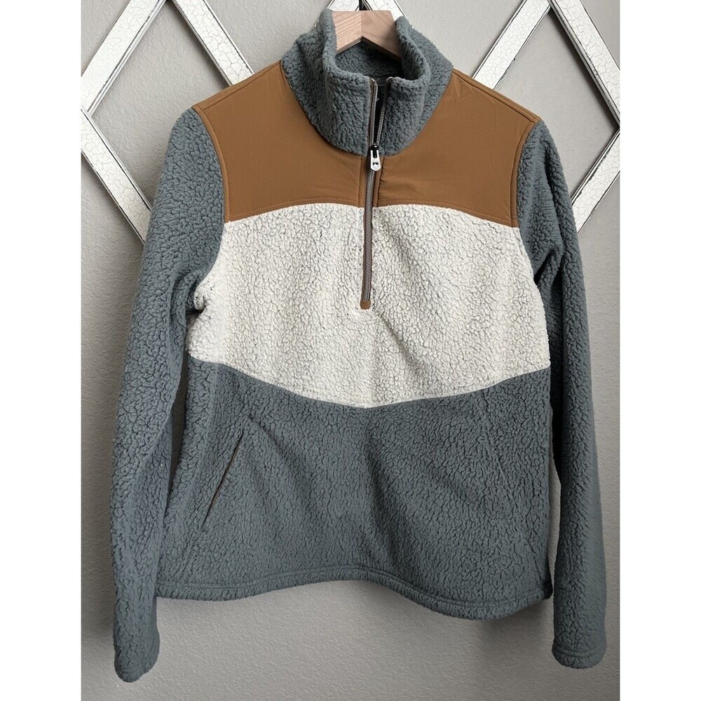 Kuhl Prism Women's L Half Zip Sherpa Fleece Jacket Color Block